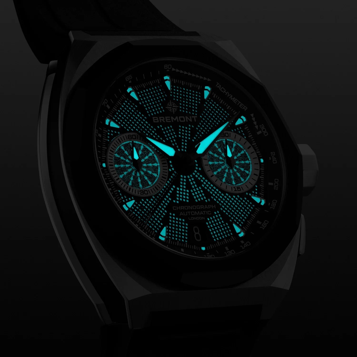 Bremont Supernova 41mm Chronograph Rubber Strap SN41-CHR-SS-BK-R-S