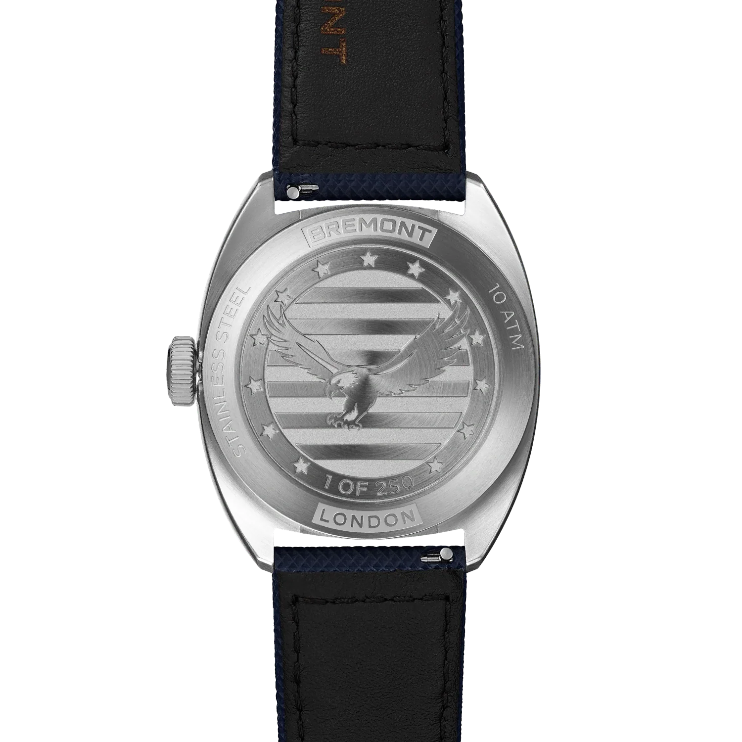 Bremont Terra Nova 40.5mm Jumping Hour 1776 Leather Strap TN40-JH-SS-BL-1776-L-S