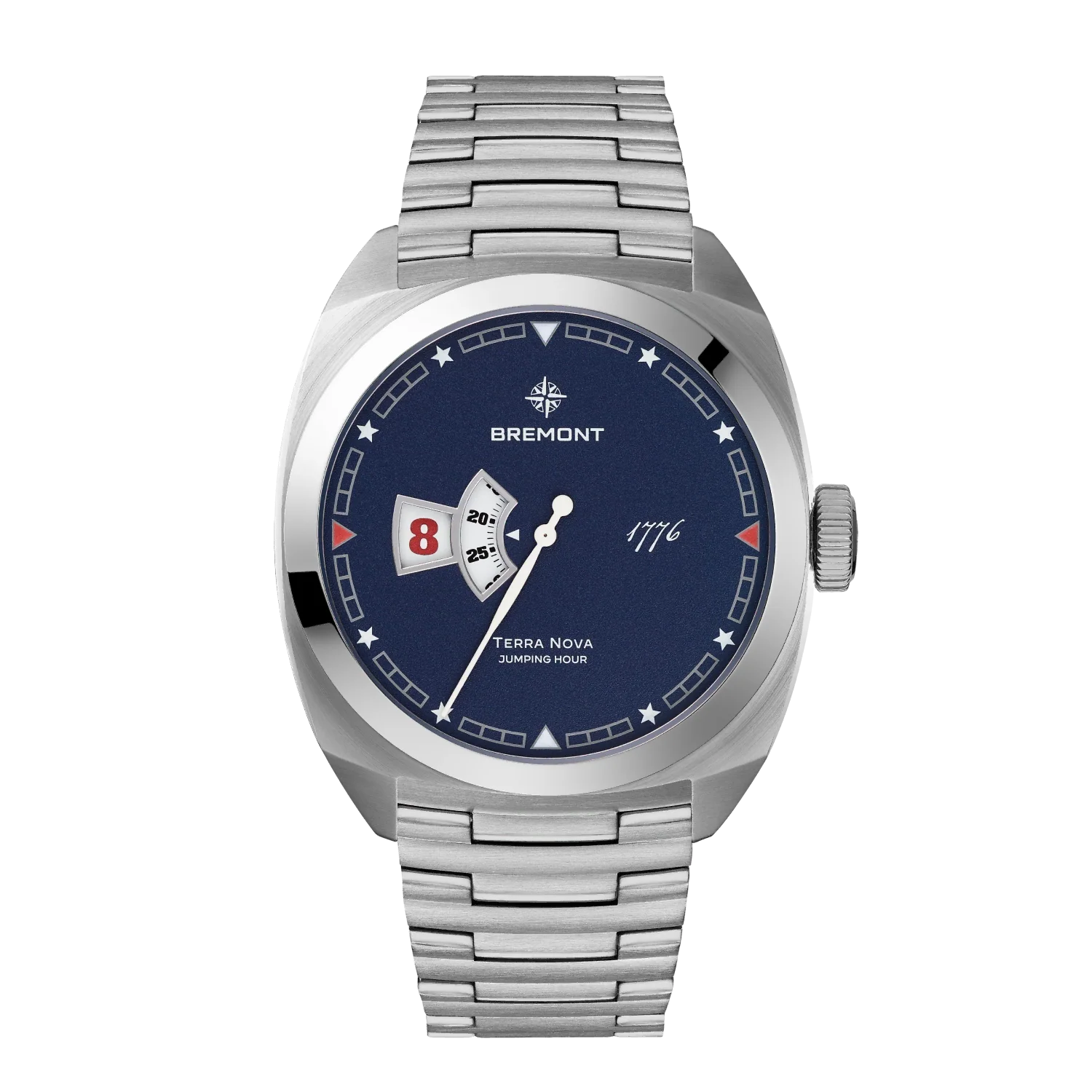Bremont Terra Nova 40.5mm Jumping Hour 1776 Bracelet TN40-JH-SS-BL-1776-B