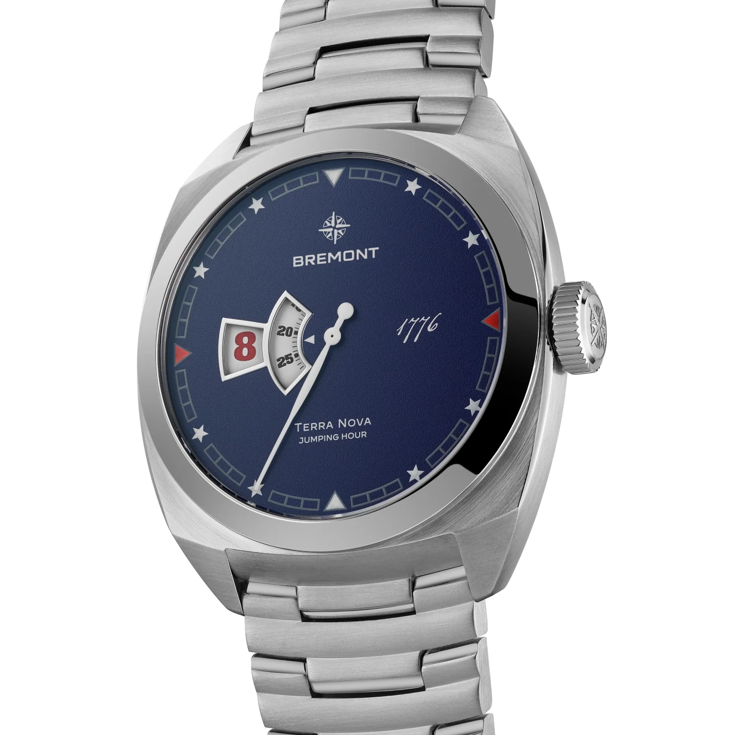 Bremont Terra Nova 40.5mm Jumping Hour 1776 Bracelet TN40-JH-SS-BL-1776-B