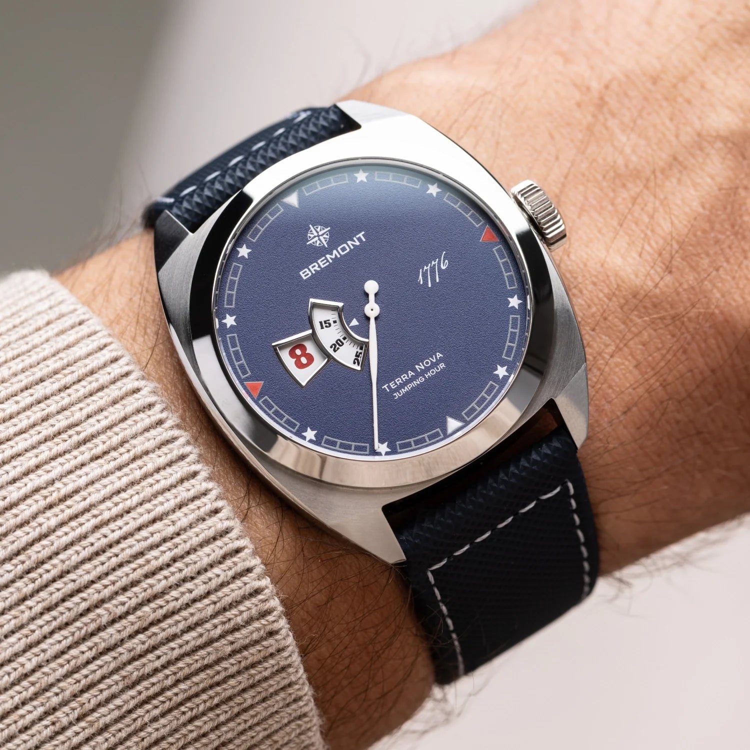 Bremont Terra Nova 40.5mm Jumping Hour 1776 Bracelet TN40-JH-SS-BL-1776-B