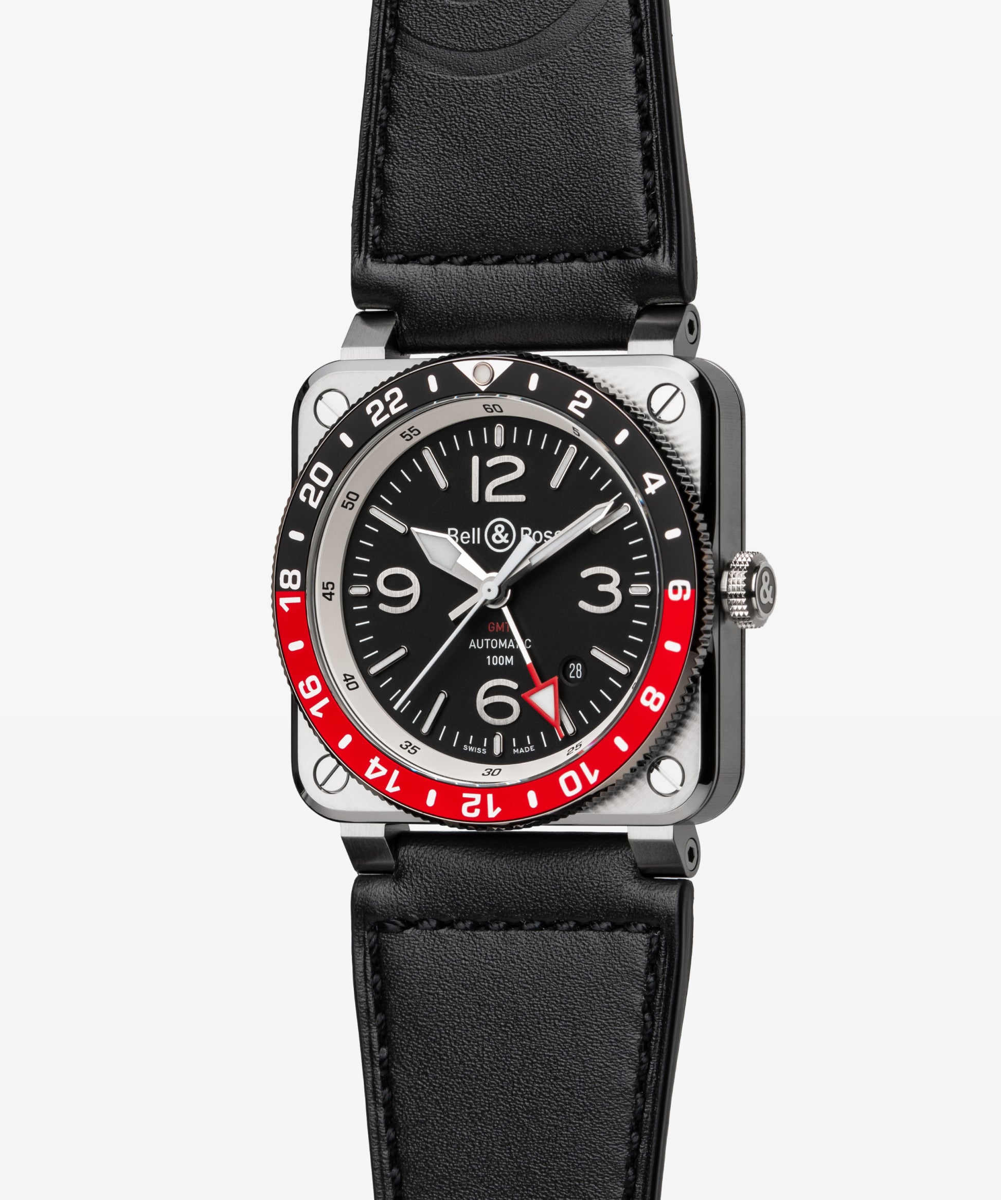 Bell & Ross BR-03 GMT Black 42 MM BR0392-D-LT-BR/SRB