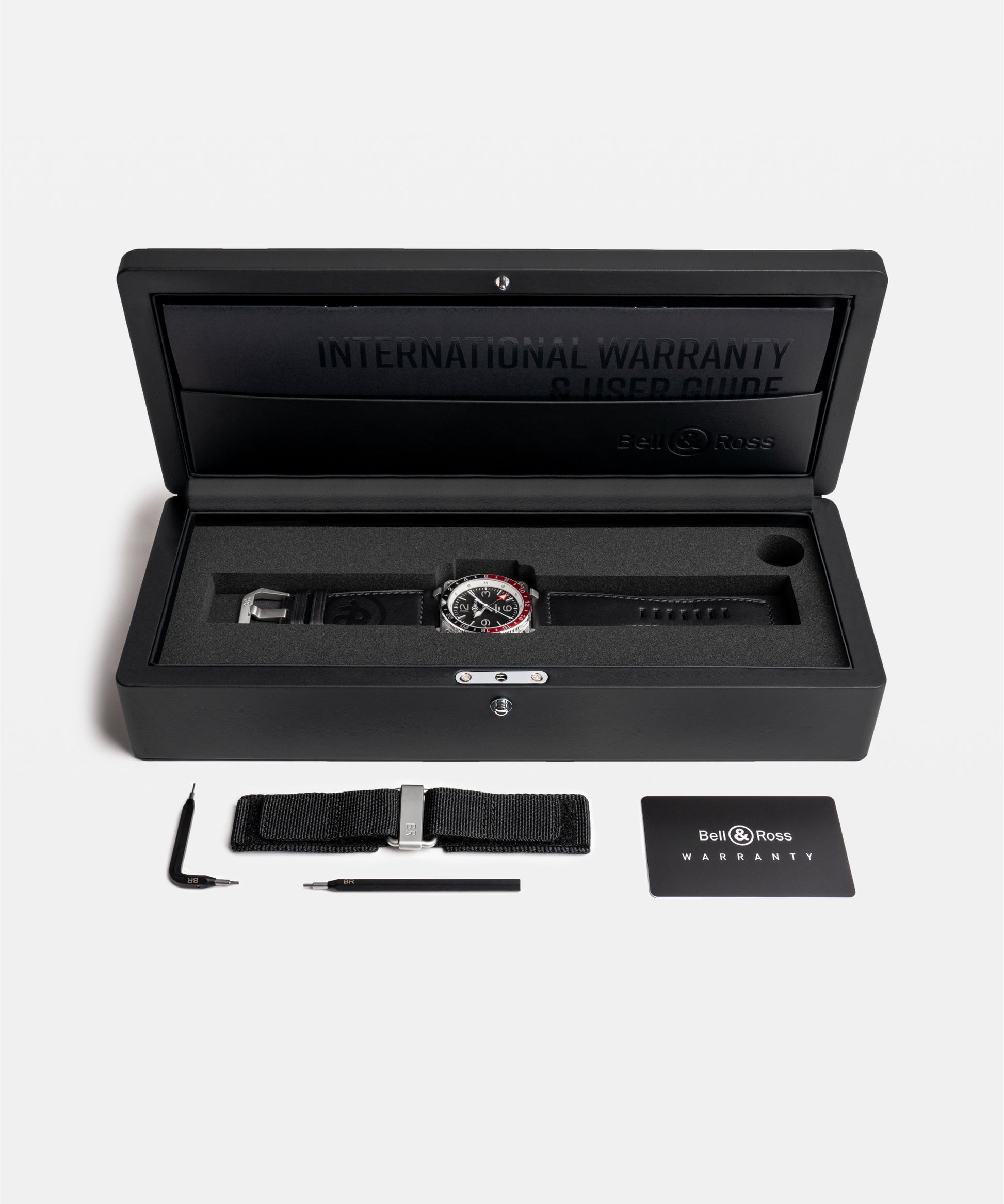 Bell & Ross BR-03 GMT Black 42 MM BR0392-D-LT-BR/SRB