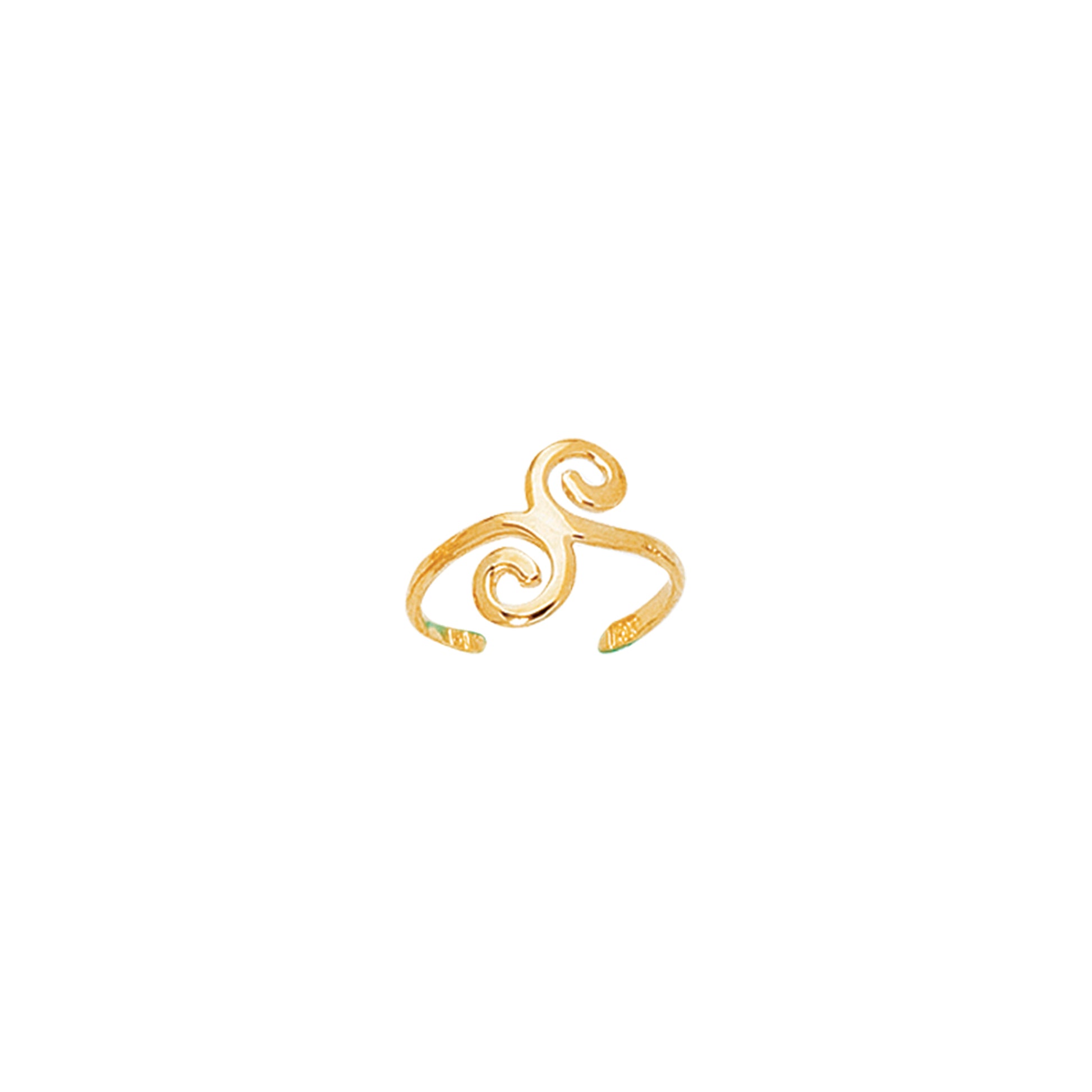 Royal Chain 14K Gold Swirl Toe Ring R423