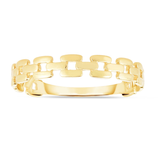 Royal Chain 14K Gold Link Ring R6648