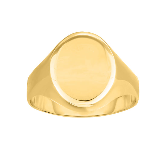 Royal Chain 14K Gold Polished Oval Signet Ring R7068