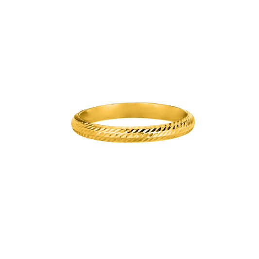 Royal Chain 14K Gold Diamond Cut Wedding Band R921