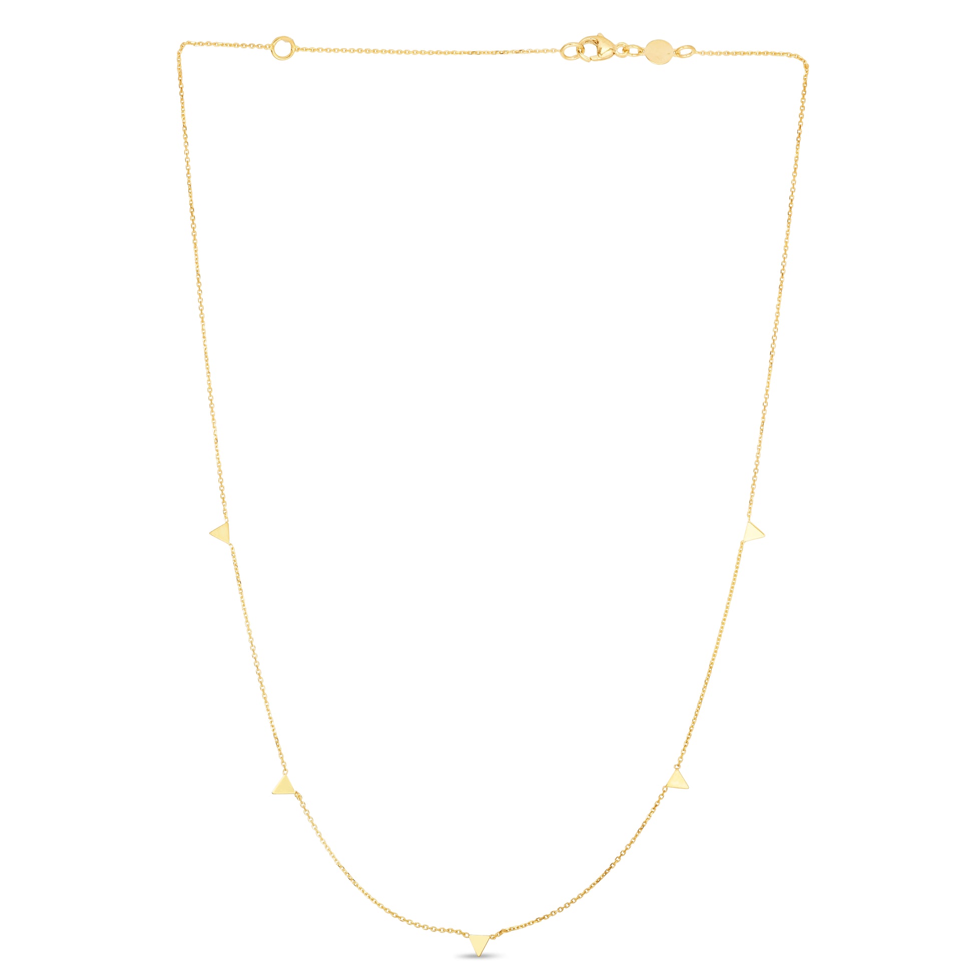 Royal Chain 14K Gold Dangle Spike Necklace RC10857