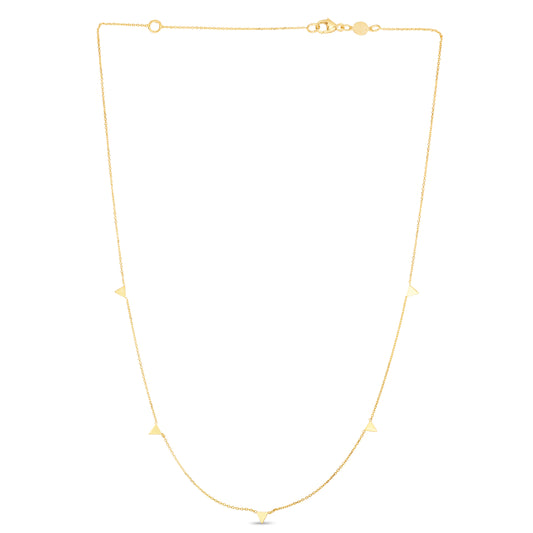 Royal Chain 14K Gold Dangle Spike Necklace RC10857