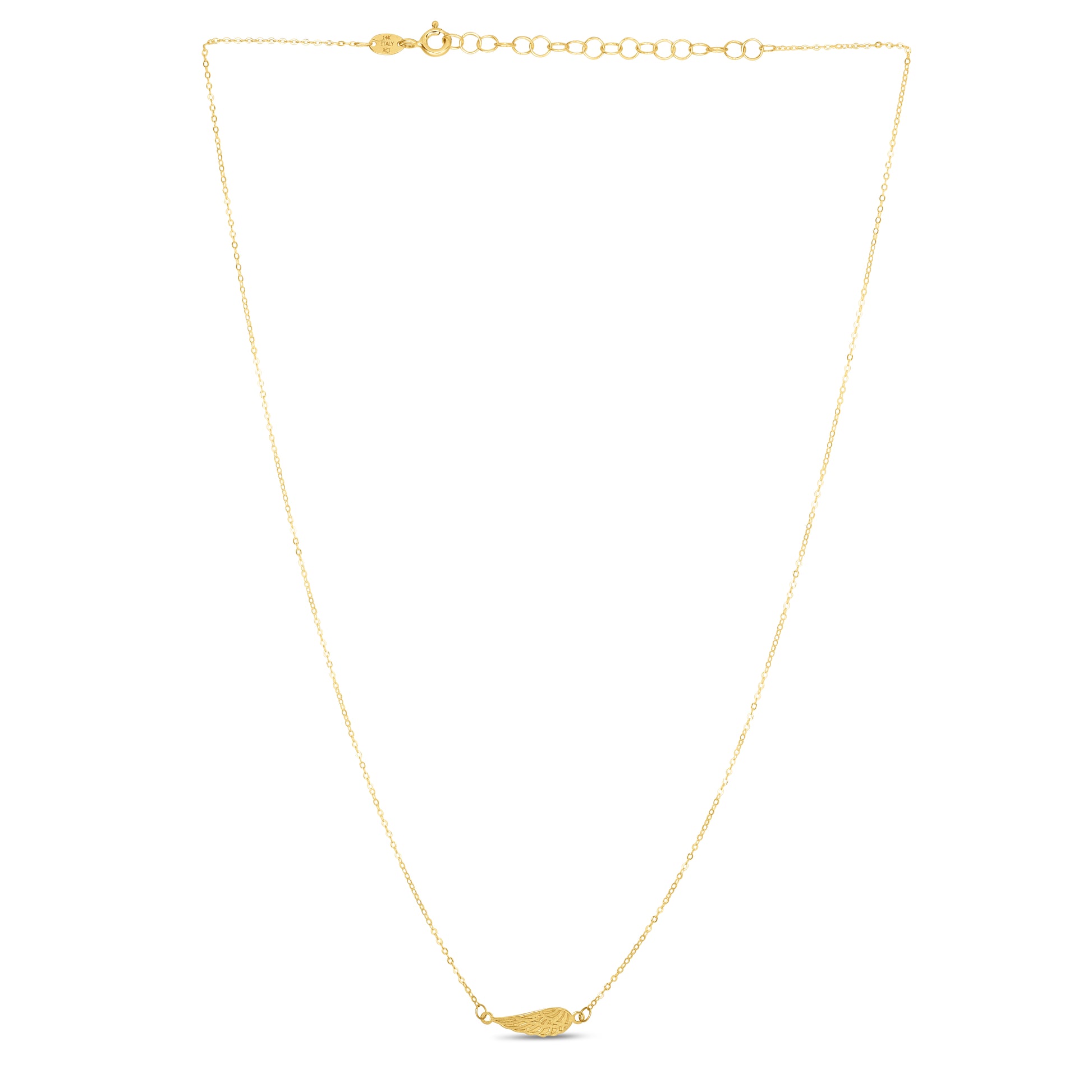 Royal Chain 14K Gold Angel Wing Necklace RC10907