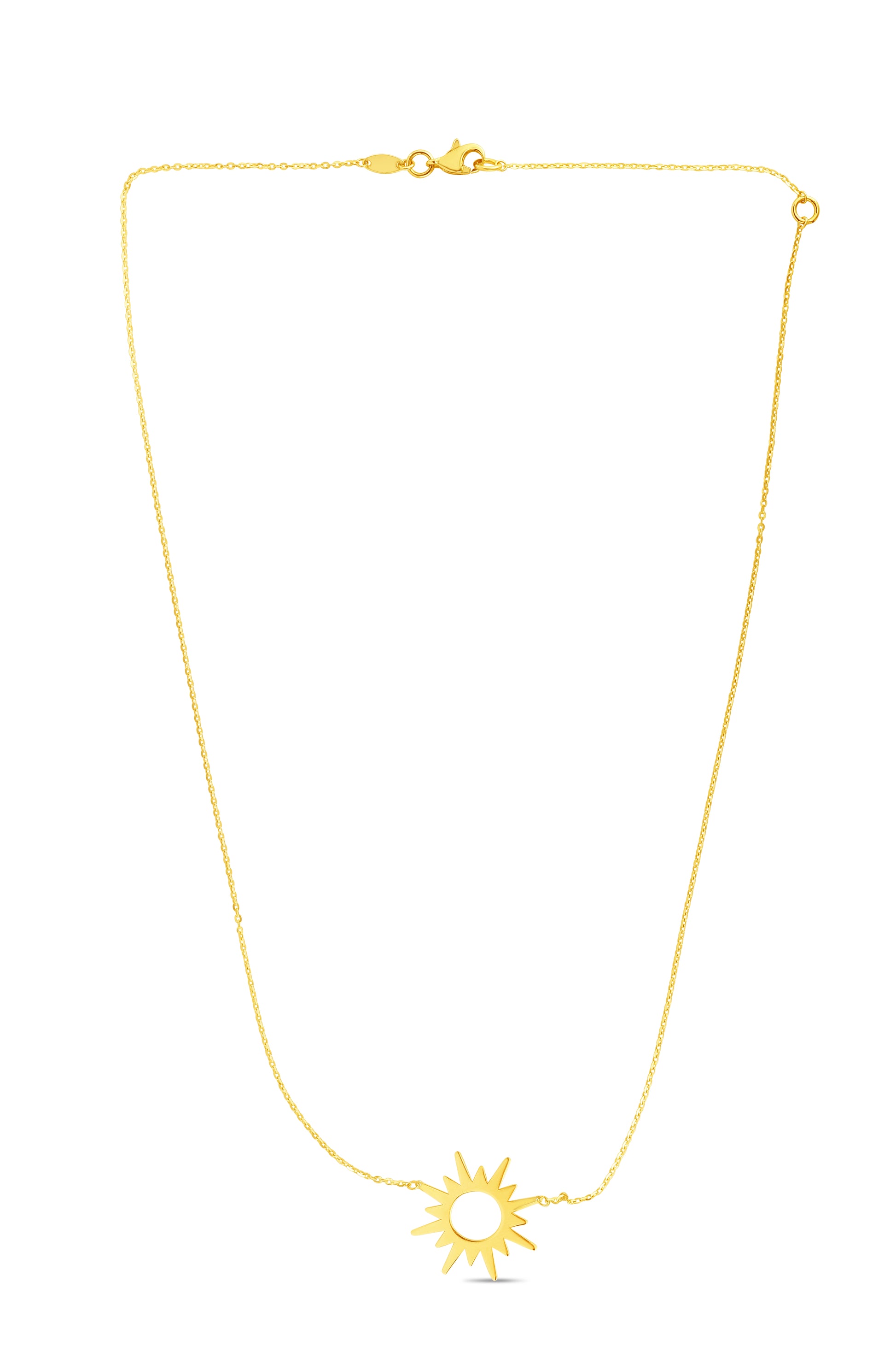 Royal Chain 14K Gold Sunburst Necklace RC11220