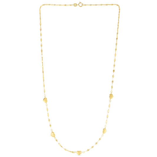 Royal Chain 14K Heart Station Necklace RC13382