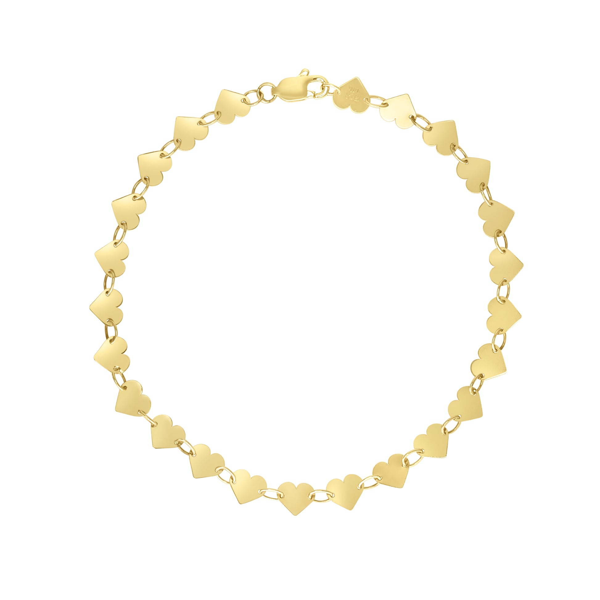 Royal Chain 14K Heart Mirrored Chain Necklace RC13535