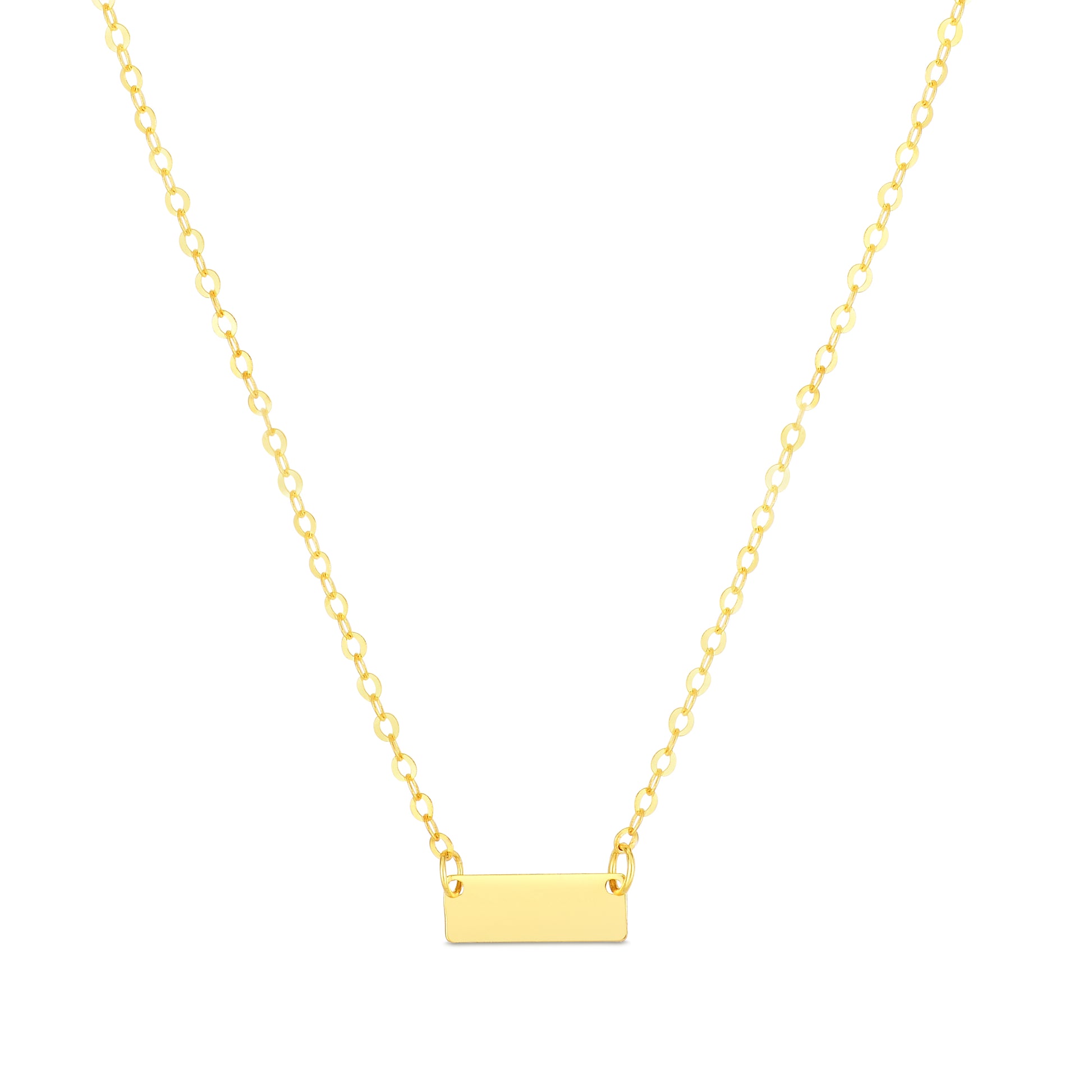 Royal Chain 14K Yellow Mini Bar Pendant RC13626