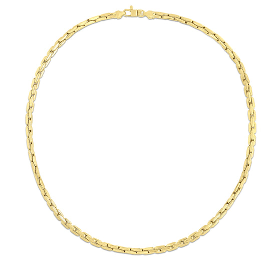 Royal Chain 14K Gold Compressed Cable Link Necklace RC14298