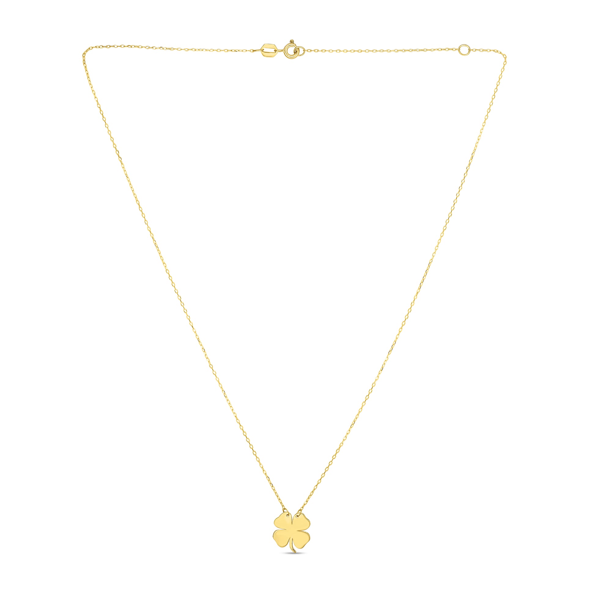 Royal Chain 14K Gold Clover Necklace RC1743