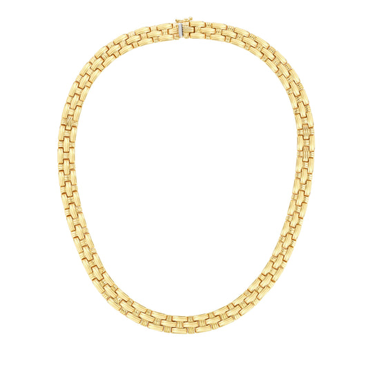 Royal Chain 14K Gold Basketweave Necklace RC2383