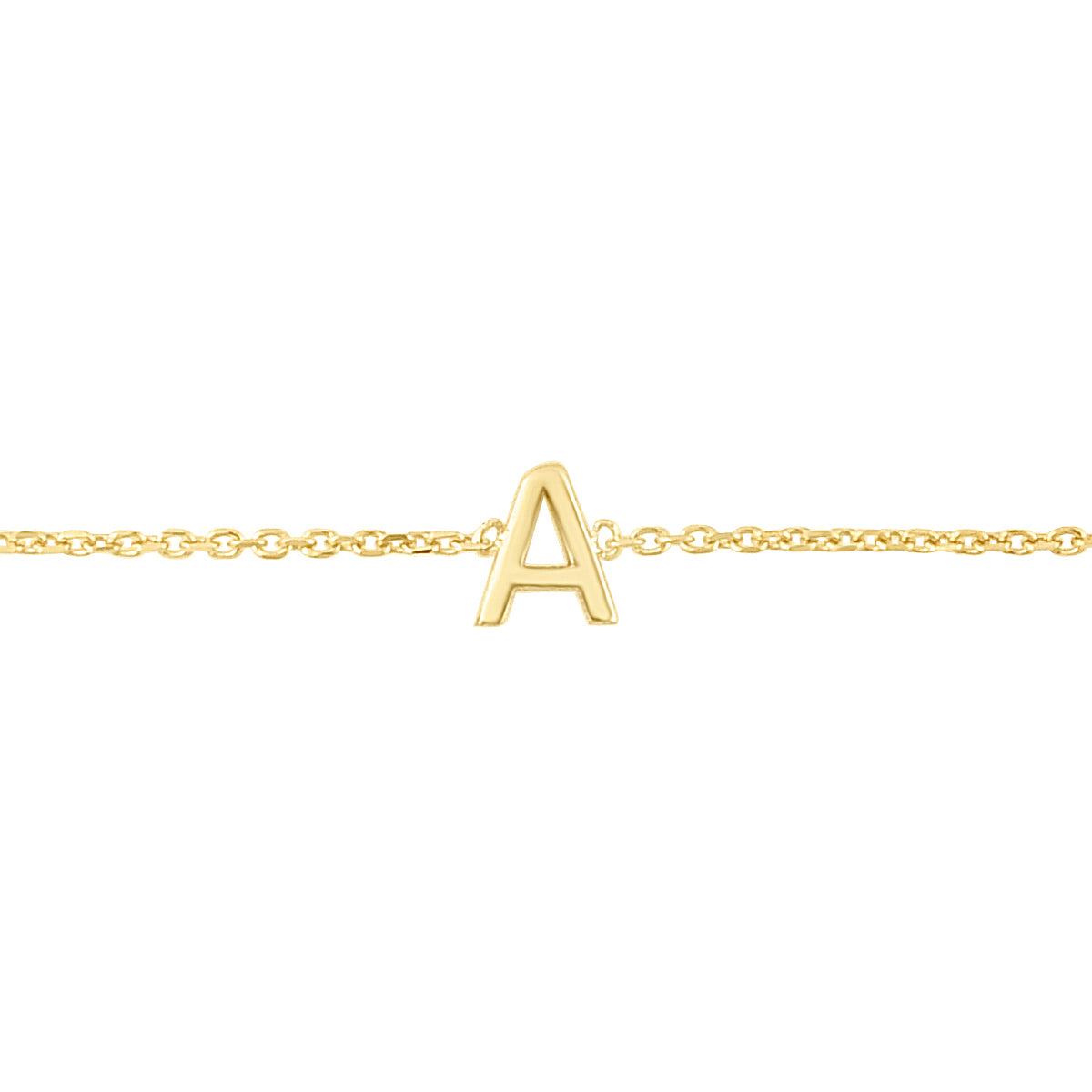 Royal Chain 14K Mini Initial A Necklace RCA13324