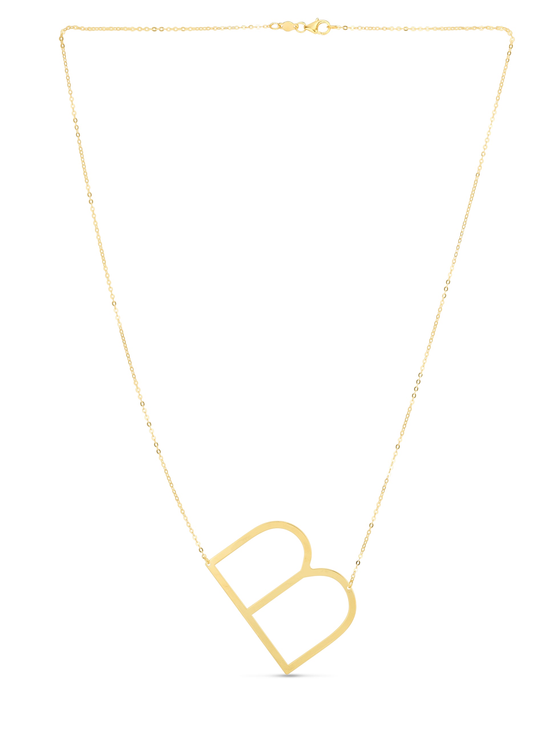 Royal Chain 14K Gold Large Initial B Necklace RCB10908
