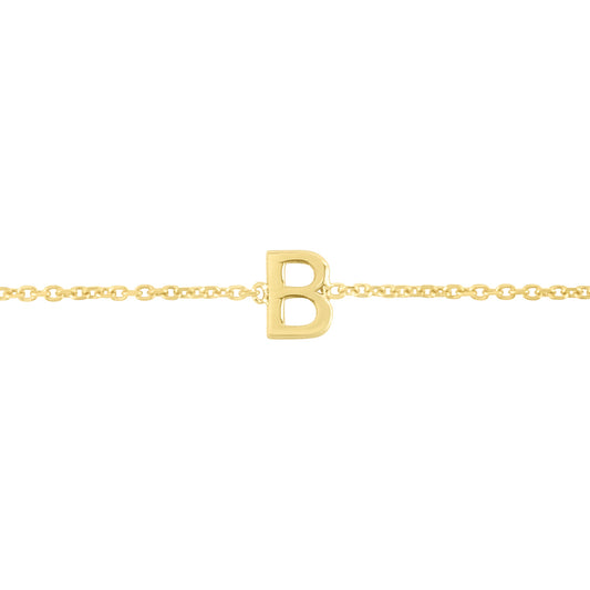 Royal Chain 14K Mini Initial B Necklace RCB13324