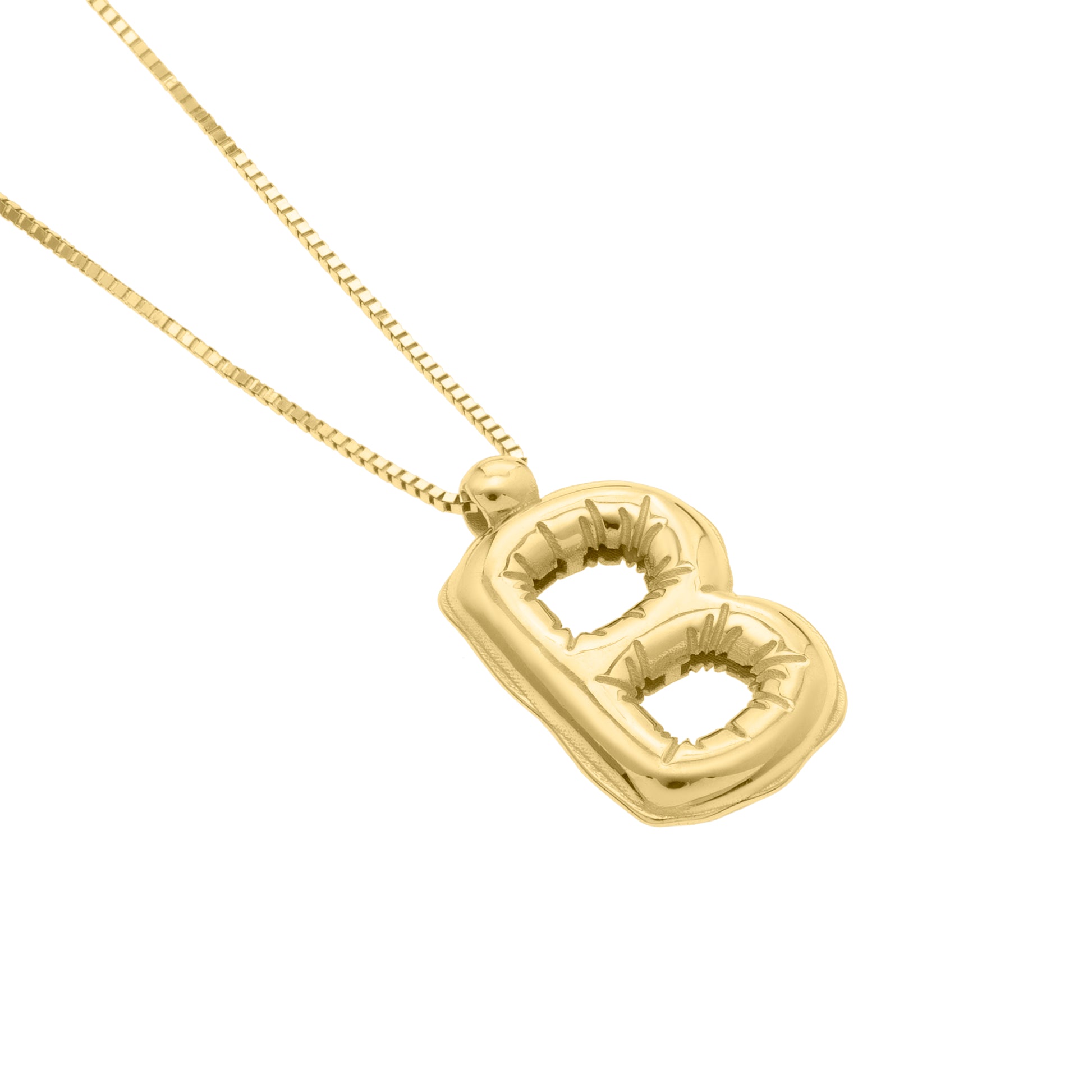 Royal Chain 14K Helium Initial B Pendant RCB15461