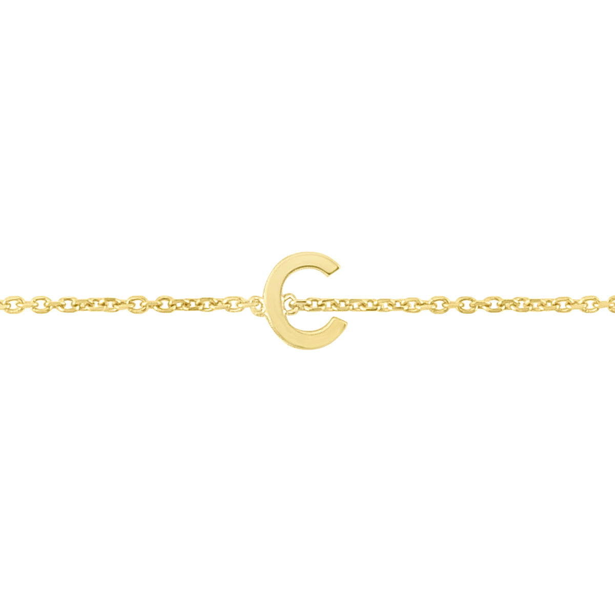 Royal Chain 14K Mini Initial C Necklace RCC13324