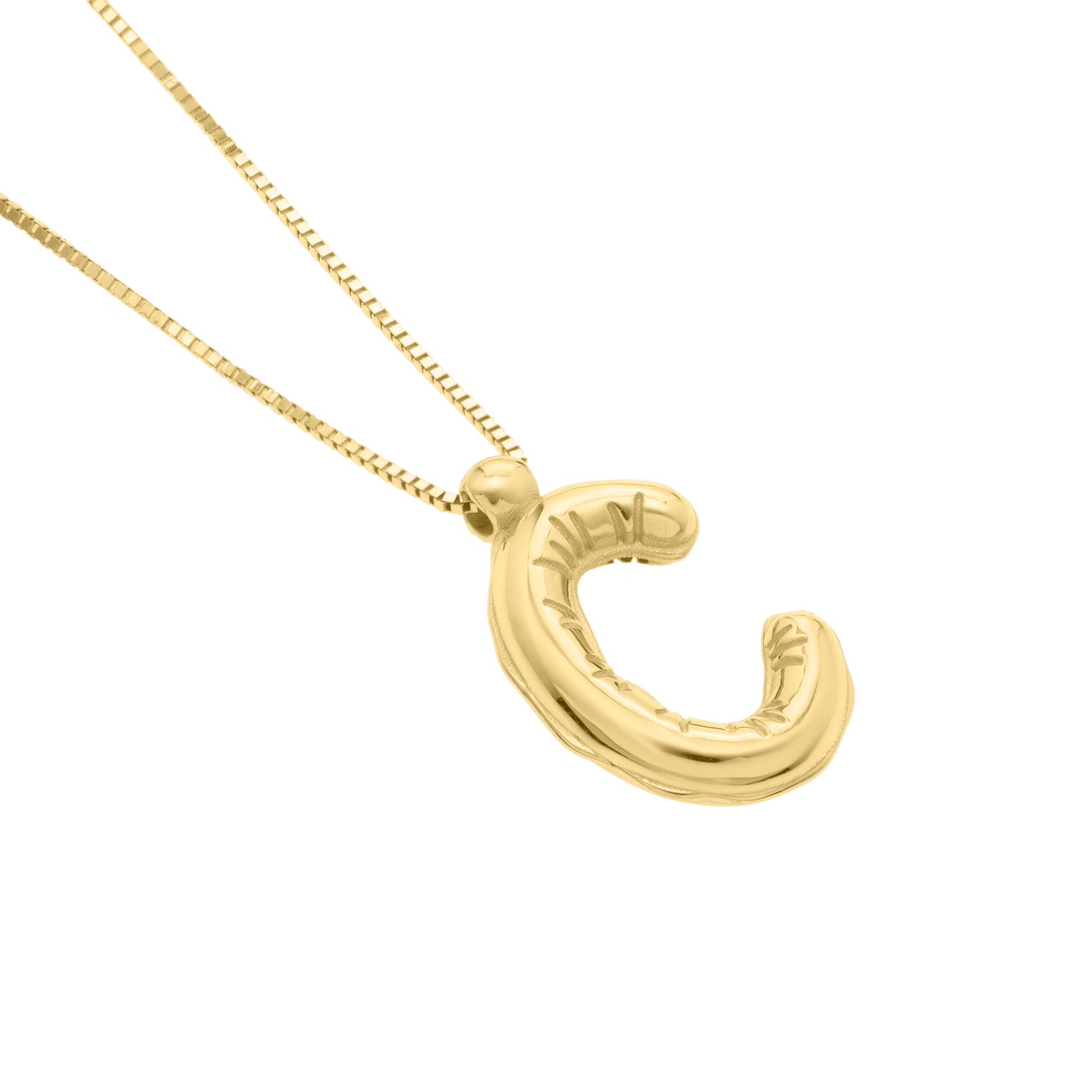 Royal Chain 14K Helium Initial C Pendant RCC15461