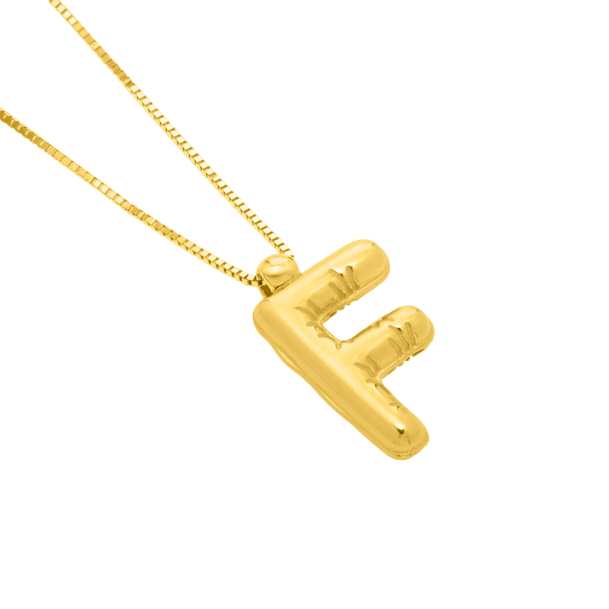 Royal Chain 14K Helium Initial F Pendant RCF15461