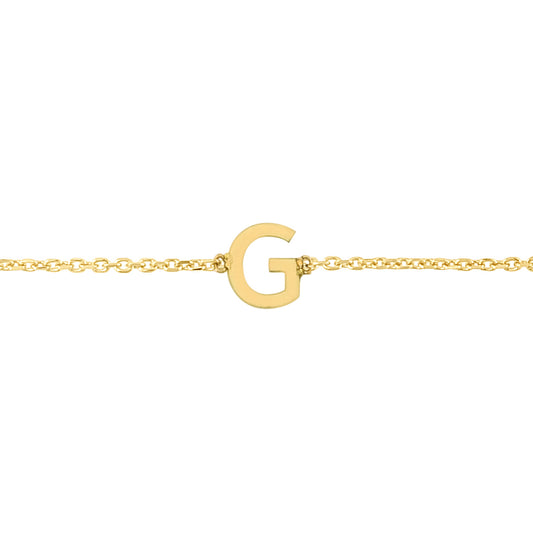 Royal Chain 14K Mini Initial G Necklace RCG13324