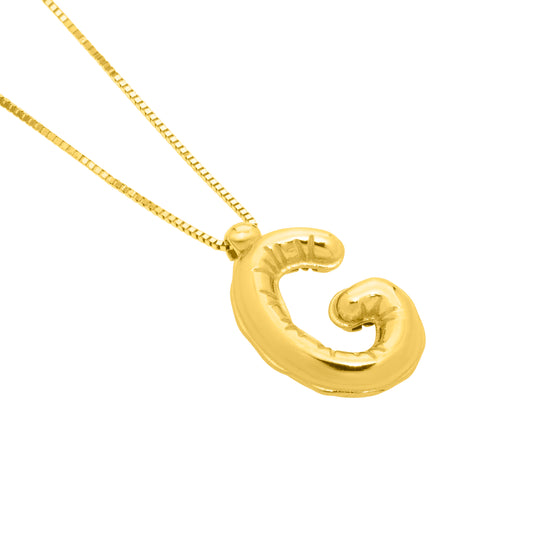 Royal Chain 14K Helium Initial G Pendant RCG15461