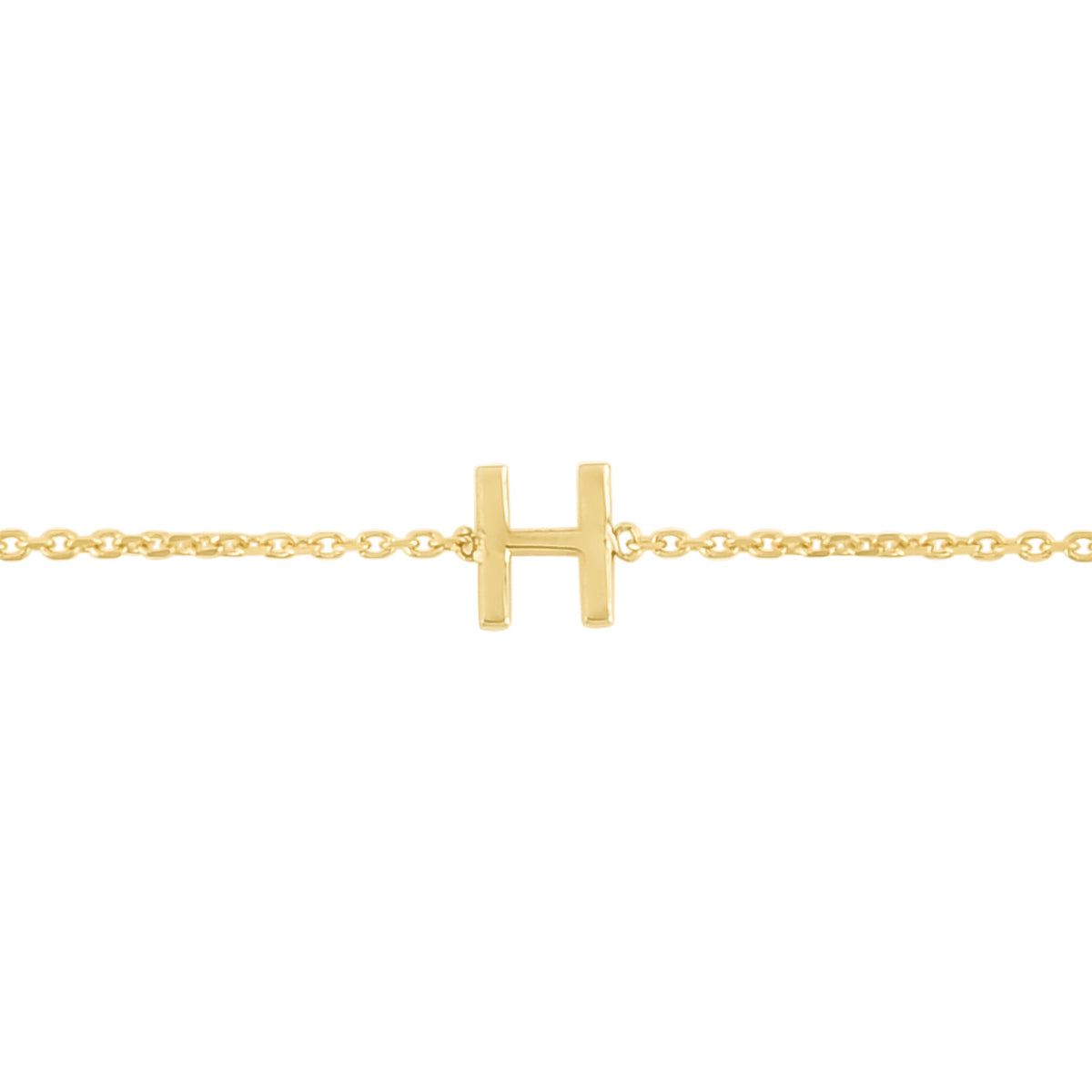 Royal Chain 14K Mini Initial H Necklace RCH13324