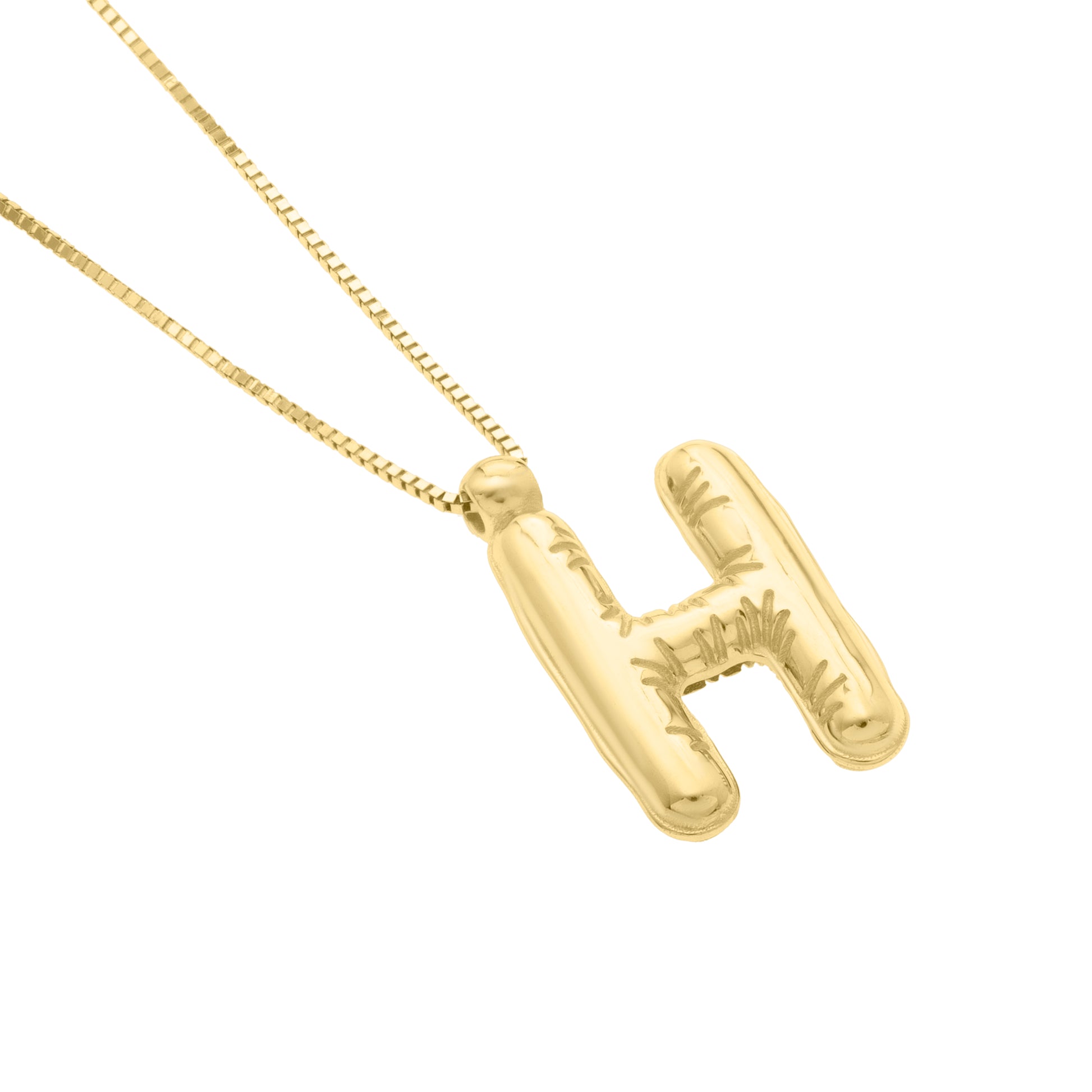 Royal Chain 14K Helium Initial H Pendant RCH15461