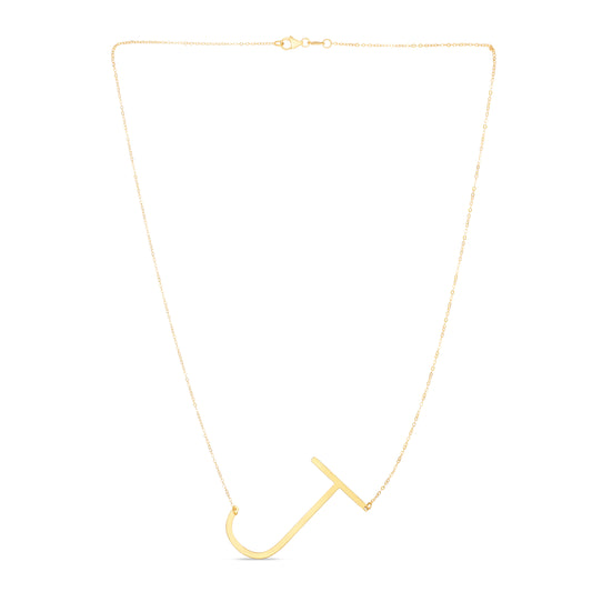 Royal Chain 14K Gold Large Initial J Necklace RCJ10908