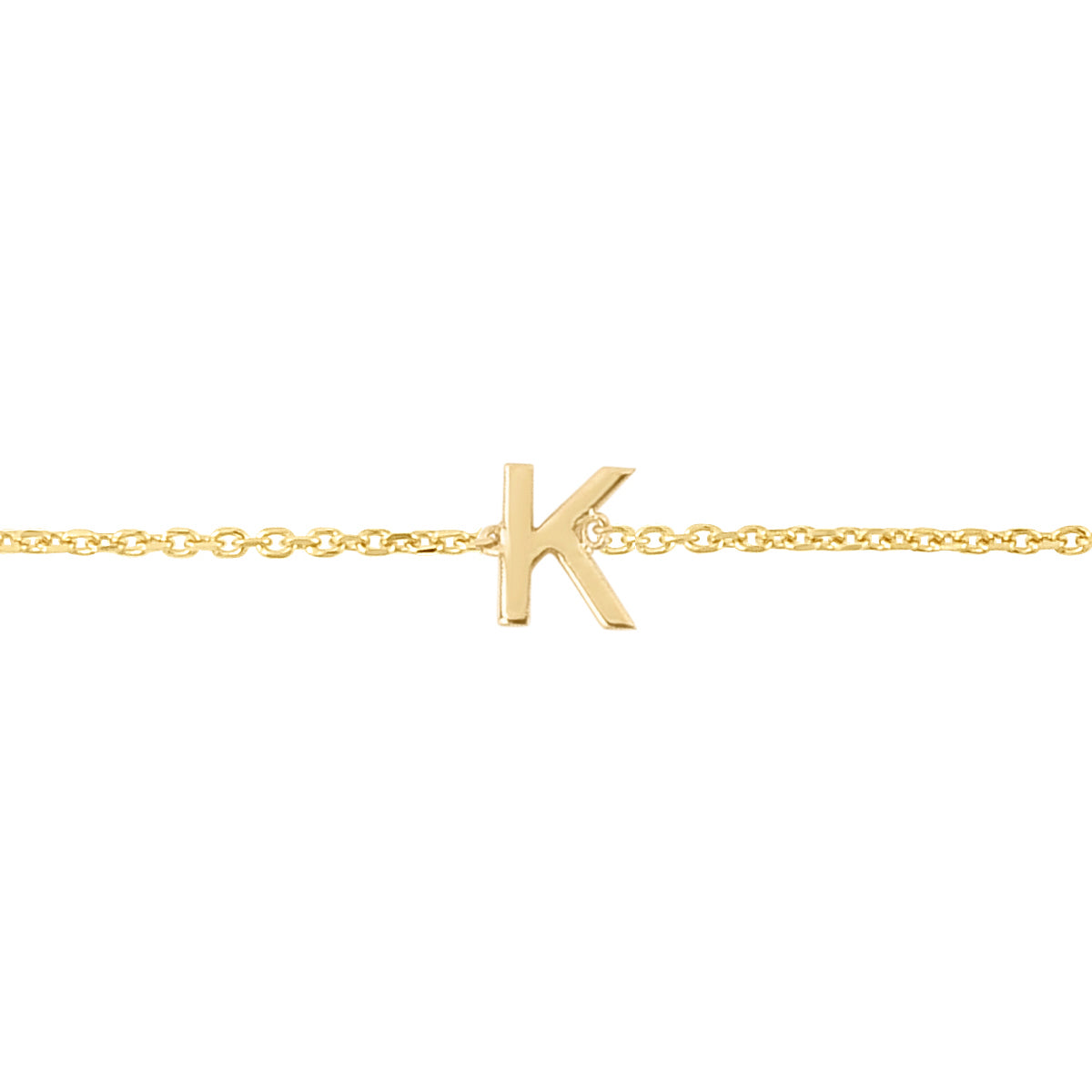 Royal Chain 14K Mini Initial K Necklace RCK13324