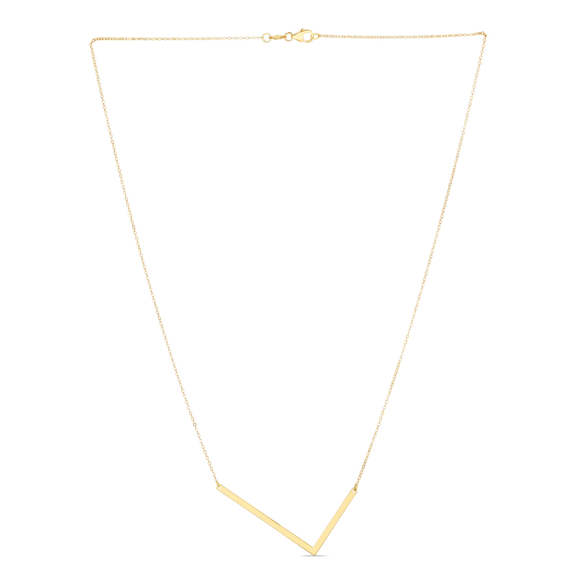 Royal Chain 14K Gold Large Initial L Necklace RCL10908