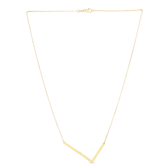 Royal Chain 14K Gold Large Initial L Necklace RCL10908