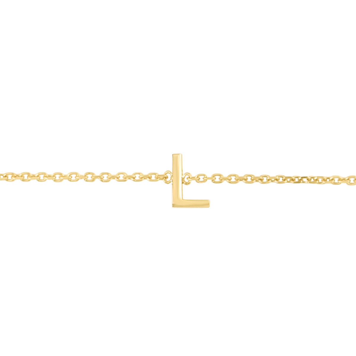 Royal Chain 14K Mini Initial L Necklace RCL13324