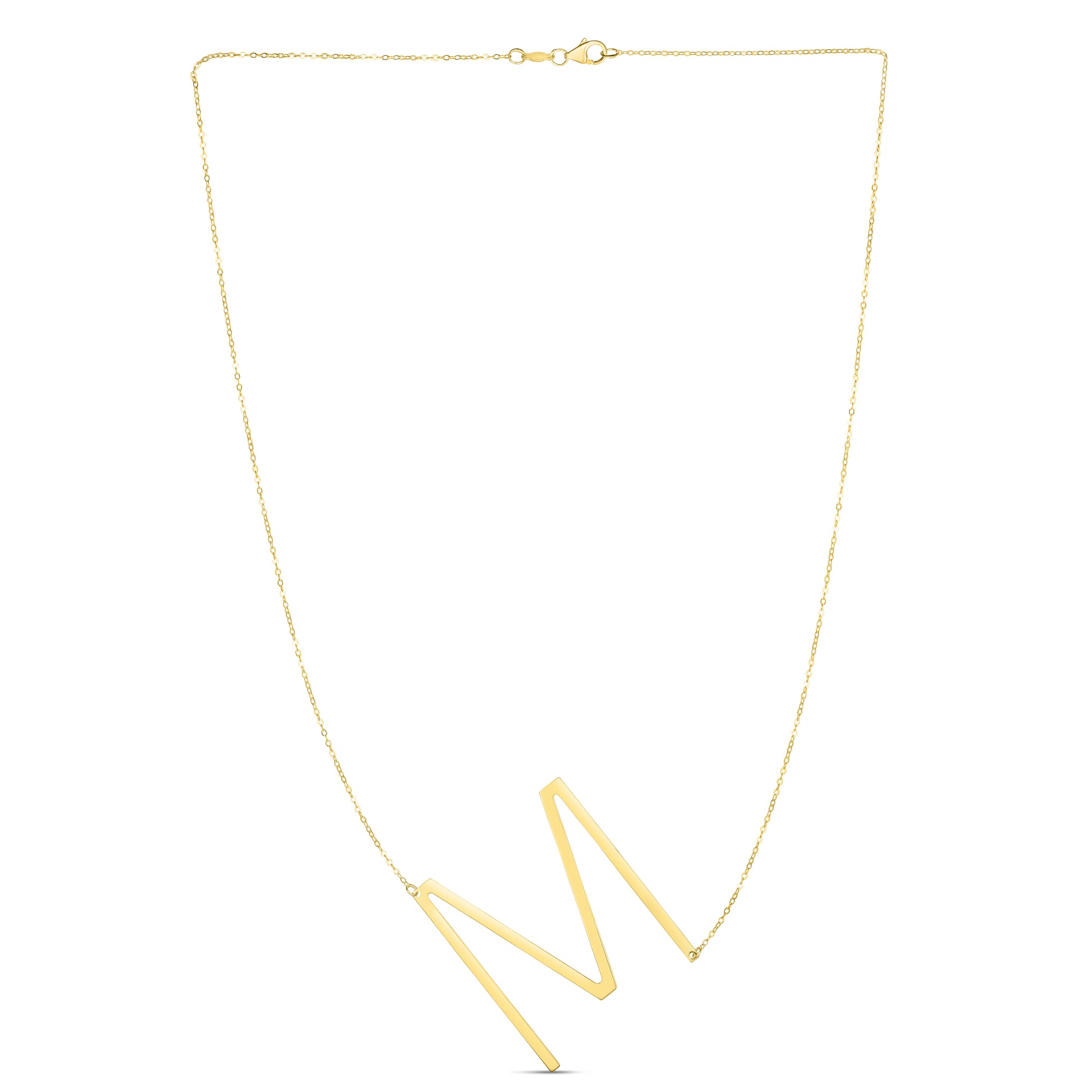 Royal Chain 14K Gold Large Initial M Necklace RCM10908