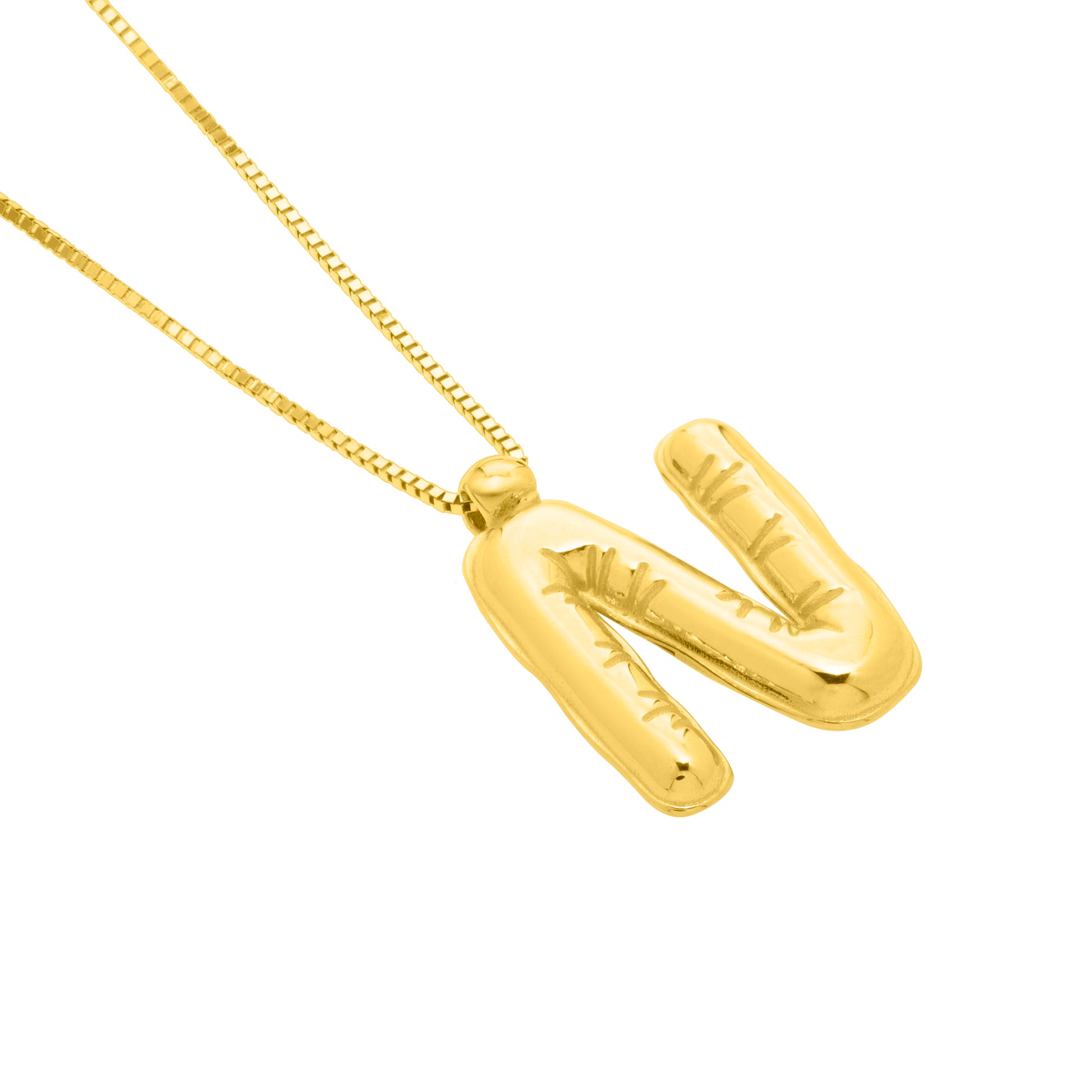 Royal Chain 14K Helium Initial N Pendant RCN15461