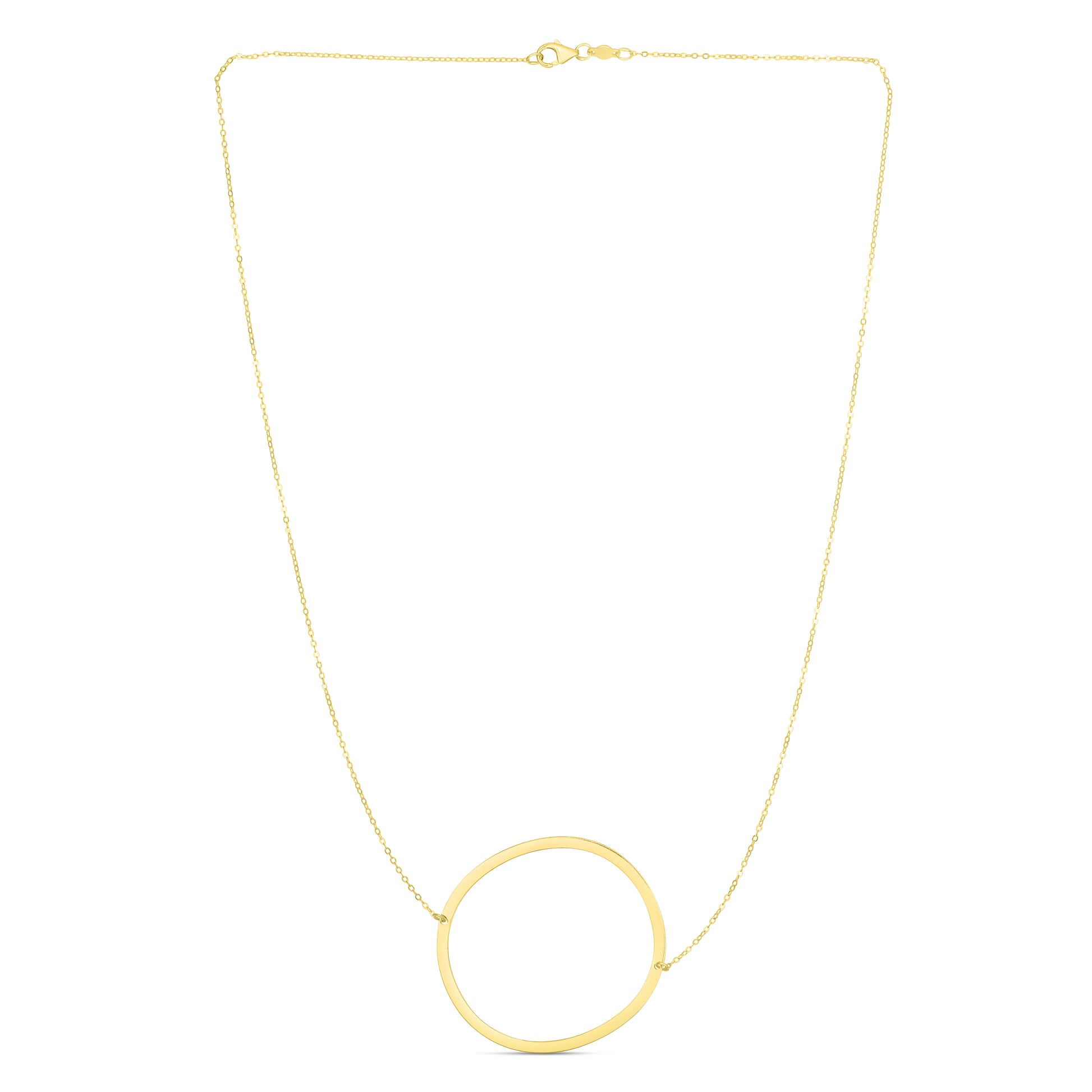 Royal Chain 14K Gold Large Initial O Necklace RCO10908