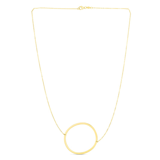 Royal Chain 14K Gold Large Initial O Necklace RCO10908