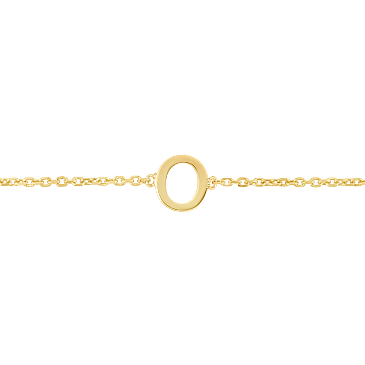 Royal Chain 14K Mini Initial O Necklace RCO13324