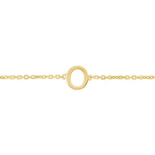 Royal Chain 14K Mini Initial O Bracelet RCO13324