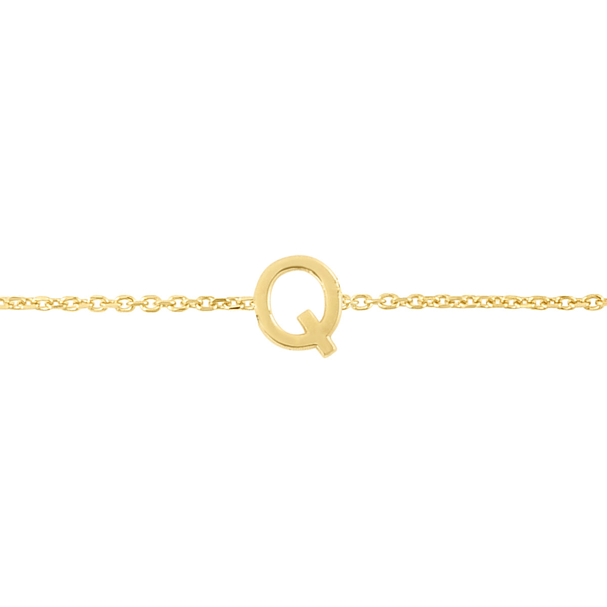 Royal Chain 14K Mini Initial Q Necklace RCQ13324