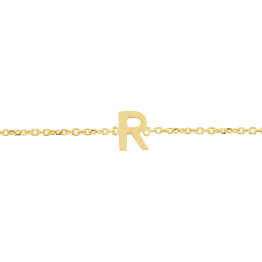 Royal Chain 14K Mini Initial R Necklace RCR13324