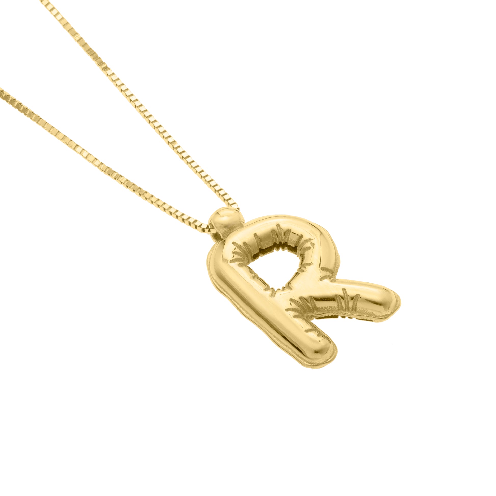 Royal Chain 14K Helium Initial R Pendant RCR15461