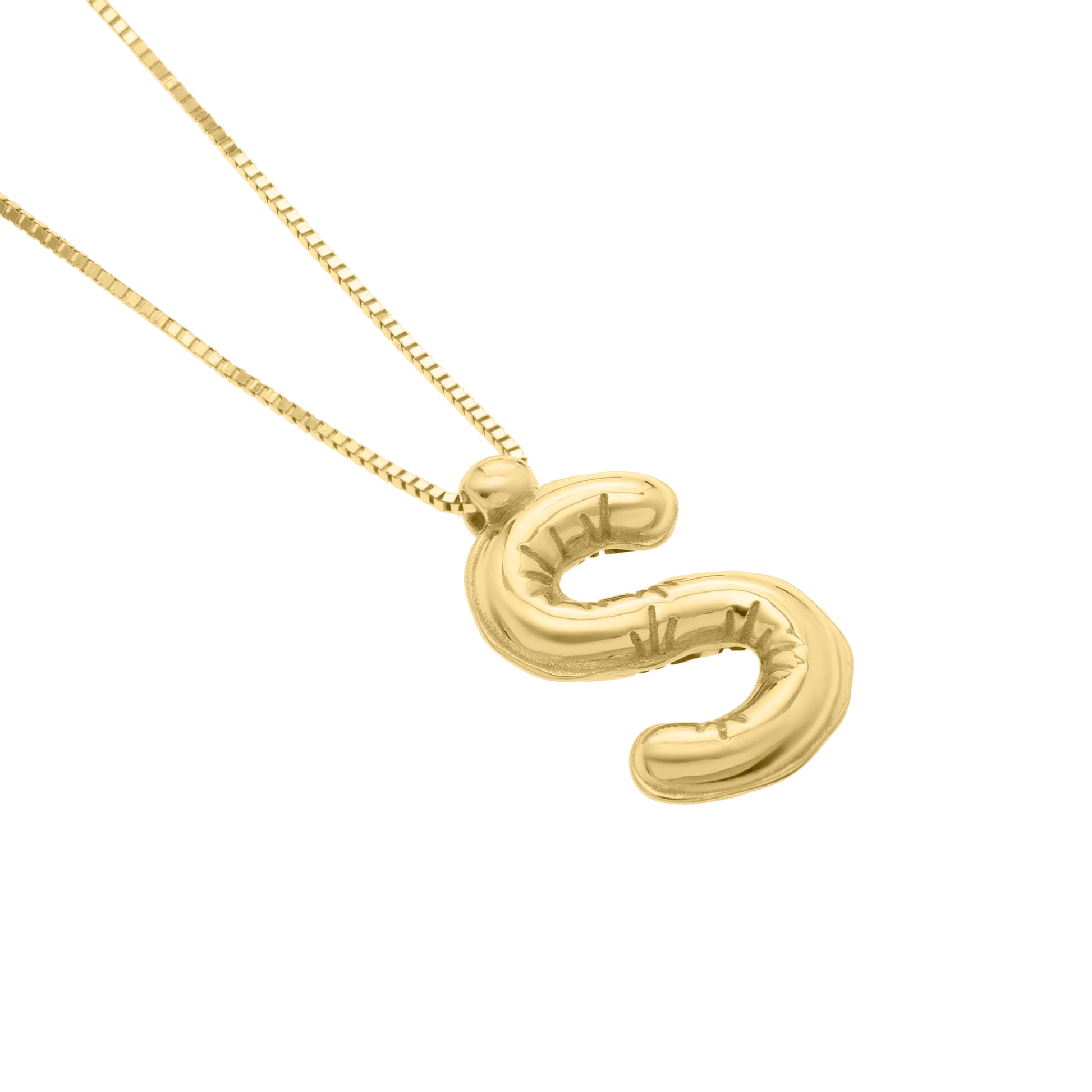 Royal Chain 14K Helium Initial S Pendant RCS15461