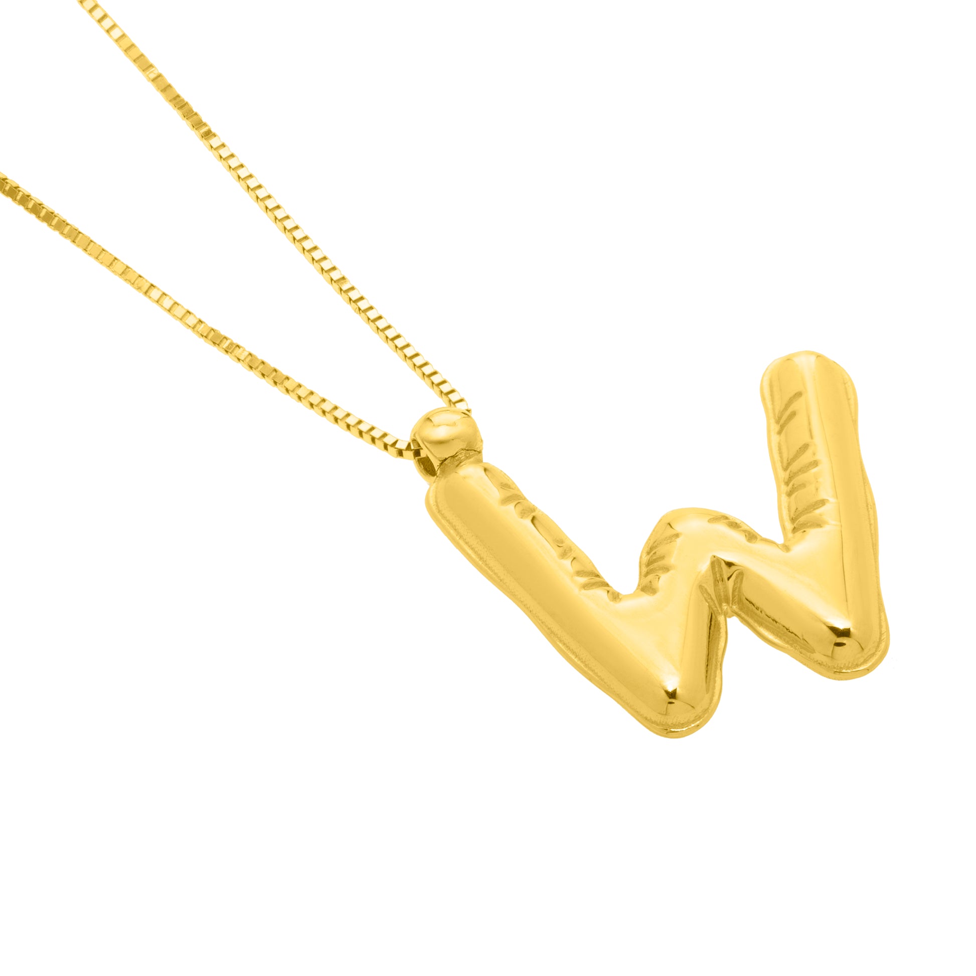 Royal Chain 14K Helium Initial W Pendant RCW15461
