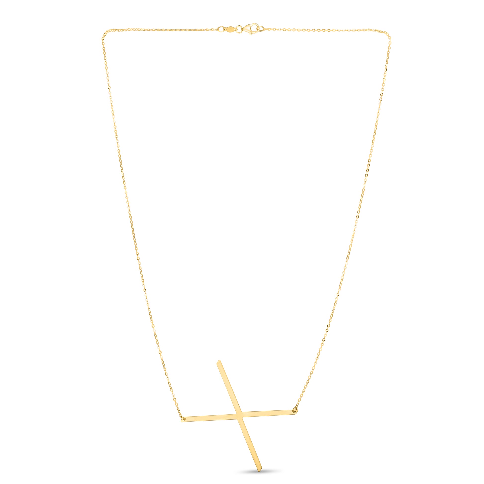 Royal Chain 14K Gold Large Initial X Necklace RCX10908