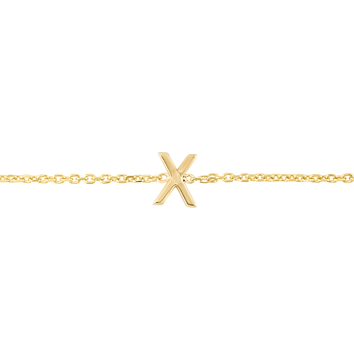 Royal Chain 14K Mini Initial X Necklace RCX13324